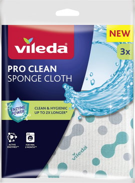 PRO CLEAN száraz szivacskendő 3 darab Vileda PRO CLEAN Schwammtuch trocken 3er 179195