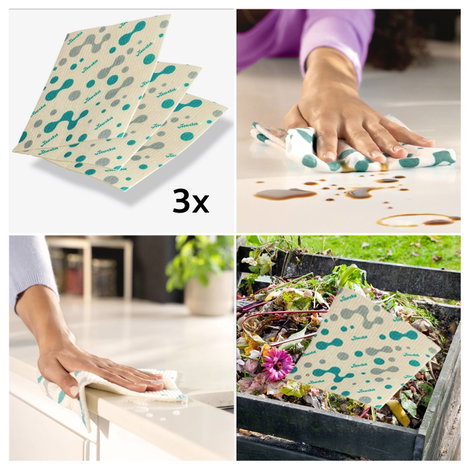 PRO CLEAN száraz szivacskendő 3 darab Vileda PRO CLEAN Schwammtuch trocken 3er 179195 2. kép