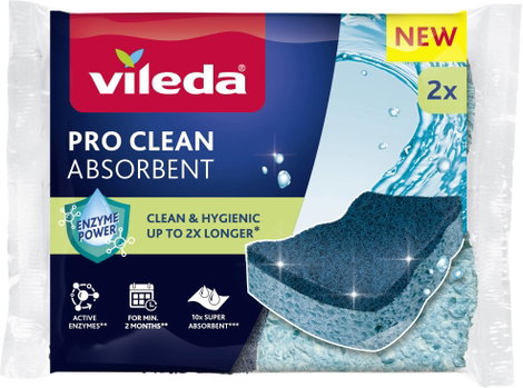 PRO CLEAN viszkóz edénytisztító szivacsok (2 db-os csomag) Vileda PRO CLEAN Viskose Topfreiniger 2er