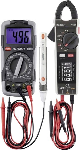 VOLTCRAFT DT-TEST-KIT 150+VC-331 Kézi multiméter digitális CAT III 600 V Kijelző (digitek): 2000