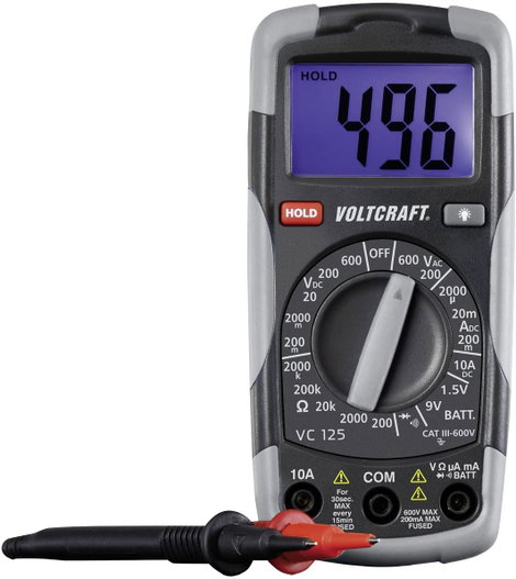 VOLTCRAFT DT-TEST-KIT 150+VC-331 Kézi multiméter digitális CAT III 600 V Kijelző (digitek): 2000 6. kép
