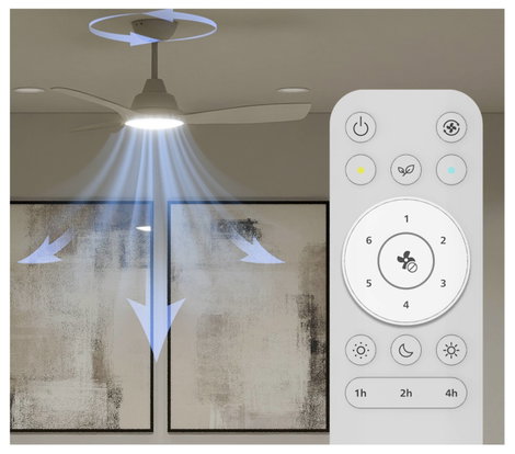 Philips LED Fixed blade Mennyezeti ventilátor 30 W Távirányítóval, Dimmelhető 3. kép