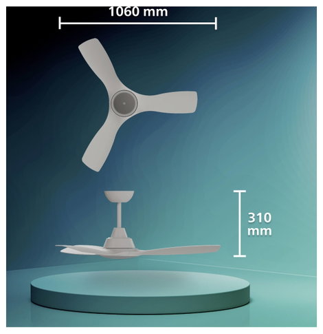Philips LED Fixed blade Mennyezeti ventilátor 30 W Távirányítóval, Dimmelhető 8. kép