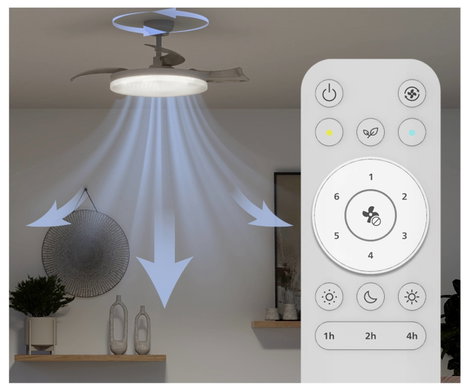 Philips LED Solr Mennyezeti ventilátor 32 W Távirányítóval, Dimmelhető 4. kép