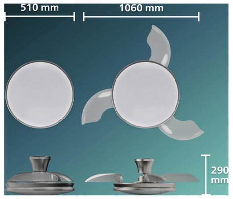 Philips LED Atlas Mennyezeti ventilátor 28 W Távirányítóval, Dimmelhető 9. kép