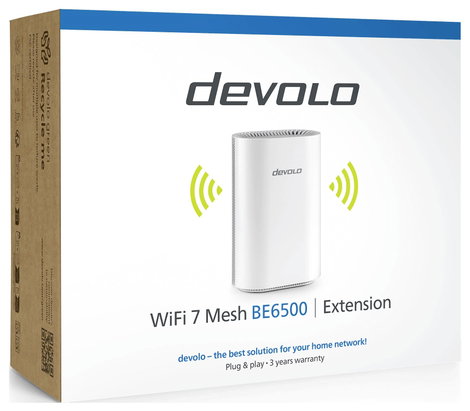 Devolo WiFi 7 hatótávnövelő Mesh BE6500 07313 WLAN, LAN 6.5 GBit/s Mesh-képes, WiFi 7, App támogatás 5. kép