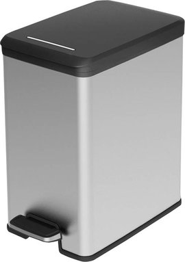 Curver DECO Bin 213300 Szemeteskuka 25 l (Sz x Ma x Mé) 250 x 450 x 420 mm Ezüst, Fekete 1 db