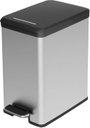 Curver DECO Bin 213300 Szemeteskuka 25 l (Sz x Ma x Mé) 250 x 450 x 420 mm Ezüst, Fekete 1 db bélyegkép