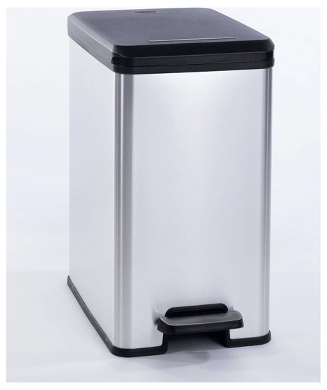 Curver DECO Bin 213300 Szemeteskuka 25 l (Sz x Ma x Mé) 250 x 450 x 420 mm Ezüst, Fekete 1 db 2. kép
