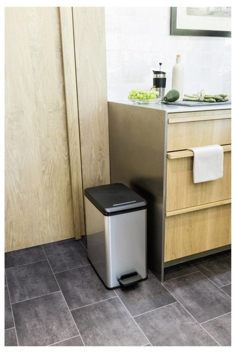 Curver DECO Bin 213300 Szemeteskuka 25 l (Sz x Ma x Mé) 250 x 450 x 420 mm Ezüst, Fekete 1 db 3. kép