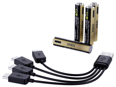 Verico LoopEnergy Pro AAA1125 USB-C® akku Lítiumion 750 mAh 1.5 V 4 db 3. kép