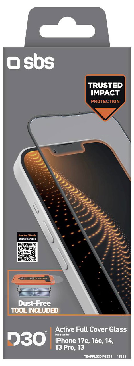 sbs mobile Kijelzővédő üveg iPhone 16e/14/13 Pro/13 1 db TEAPPLD3OIPSE25 3. kép