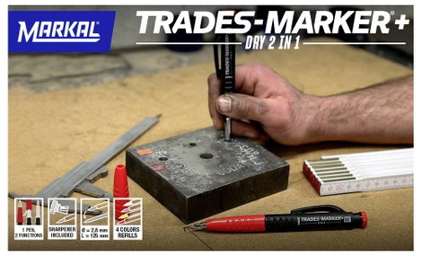 Markal TRADES-MARKER DRY 2IN1 95301 Lyuk jelölő 1 db 2. kép