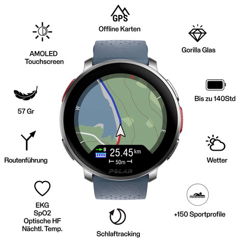 Polar Vantage V3 Sportóra Kék 2. kép