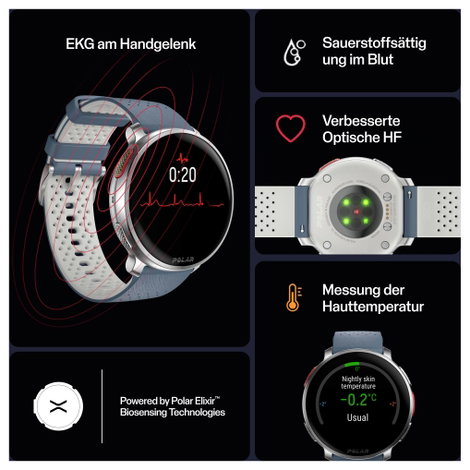 Polar Vantage V3 Sportóra Kék 3. kép