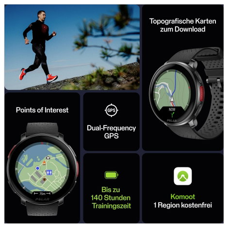 Polar Vantage V3 Sportóra Fekete 5. kép