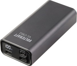 VOLTCRAFT VC-C902 Powerbank 10000 mAh Power Delivery 3.0 Lítiumion Szürke (matt) állapotjelző