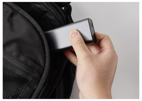 VOLTCRAFT VC-C902 Powerbank 10000 mAh Power Delivery 3.0 Lítiumion Szürke (matt) állapotjelző 6. kép