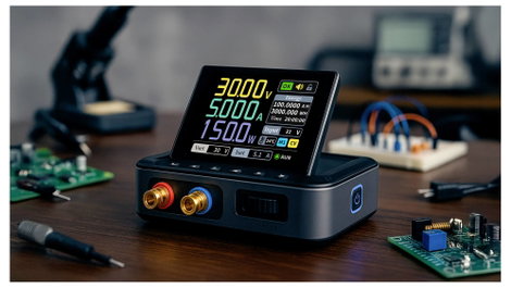 Joy-it PSM01150W Labortápegység, szabályozható 0 - 30 V 0 - 5 A 150 W USB-C, DC dugó, 5,5 mm 4. kép