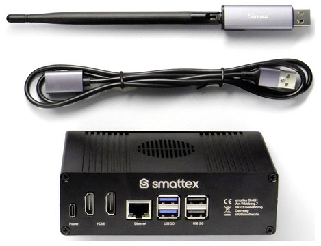 Smattex Raspberry Pi® 4 B 8 GB Házzal, Tápegységgel, Hűtőbordával, Noobs OS-sel 3. kép