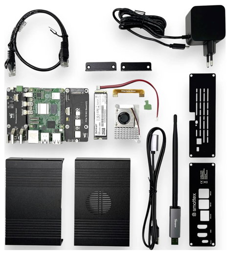 Smattex Raspberry Pi® 4 B 8 GB Házzal, Tápegységgel, Hűtőbordával, Noobs OS-sel 5. kép
