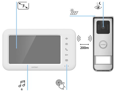 Avidsen Videó kaputelefon Kaputelefon modul, Monitor 5. kép
