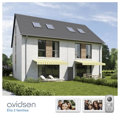 Avidsen Kétcsaládos készlet Vezetékes Kiegészítő monitor Fehér 5. kép