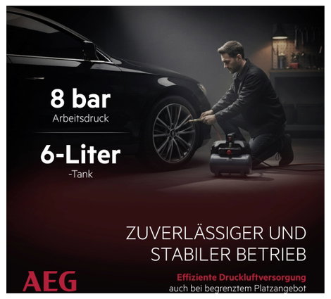 AEG AEG KL6 Sűrített levegős kompresszor 6 l 8 bar 5. kép