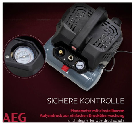 AEG AEG KL6 Sűrített levegős kompresszor 6 l 8 bar 7. kép