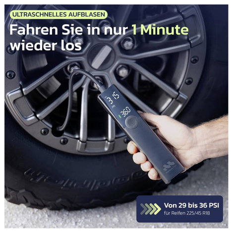 Woowind WO-T01 Akkus kompresszor Villogó fény 11. kép
