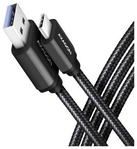 AXAGON USB C kábel USB 3.2 Gen1 USB-A dugó, USB-C® dugó 2 m Fekete BUCM3-AM20AB