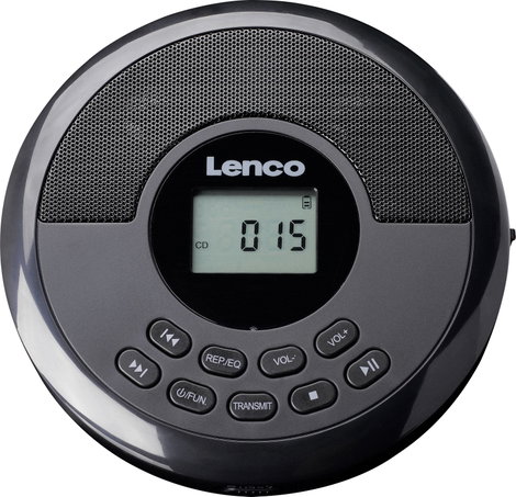 Lenco CD-340BK Hordozható CD lejátszó CD, CD-R, CD-RW, MP3, CD, CD-R, CD-RW, MP3 Fekete
