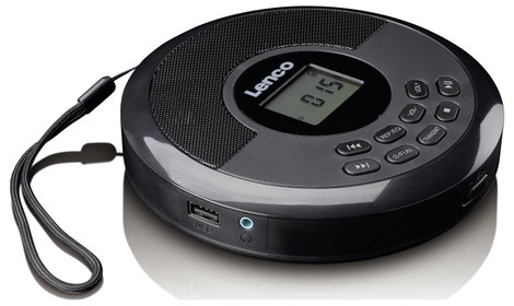 Lenco CD-340BK Hordozható CD lejátszó CD, CD-R, CD-RW, MP3, CD, CD-R, CD-RW, MP3 Fekete 2. kép