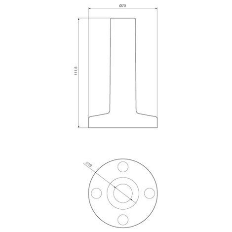 Siemens 8WD4308-0DA Jeladó talp csővel 2. kép
