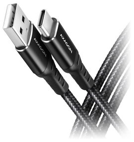 AXAGON USB C kábel USB 2.0 USB-A dugó, USB-C® dugó 2 m Fekete BUCM-AM20AB