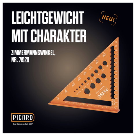 Picard 0071520-180 Ács szögvonalzó 90 ° 2. kép