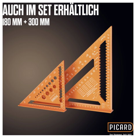Picard 0071520-180 Ács szögvonalzó 90 ° 3. kép