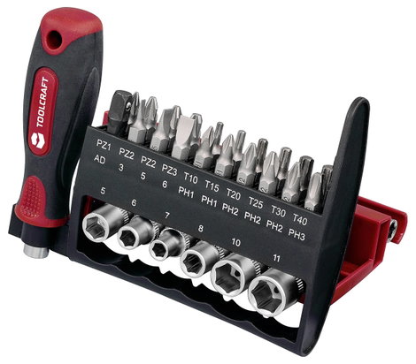 TOOLCRAFT TO-10351632 Bit készlet 28 részes Bit tartóval 3. kép