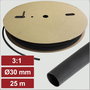 Electronic Garage EG25CA075 Zsugorcső ragasztóval Fekete 30 mm 10 mm Zsugorodási arány:3:1 25 m bélyegkép