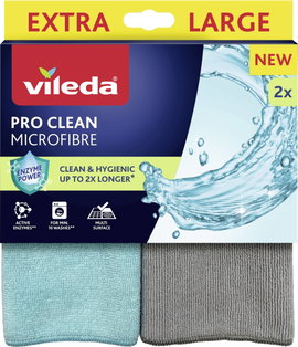 PRO CLEAN mikroszálas kendő (2 db-os csomag) Vileda PRO CLEAN Microfaser Tuch 2er 179230