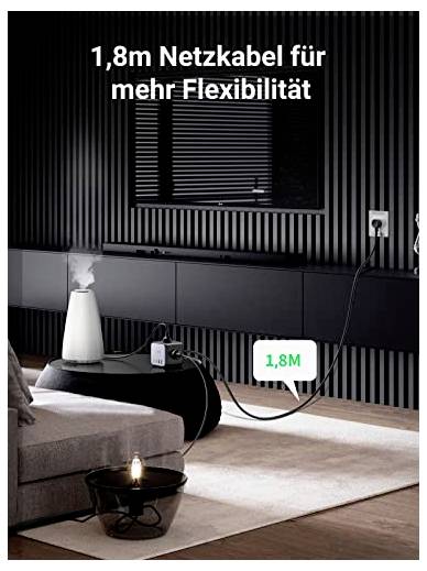 UGREEN DigiNest Cube USB-s töltőkészülék 65 W Védőérintkezős dugalj, 2x USB-A, 2x USB-C® Power Deliv 3. kép
