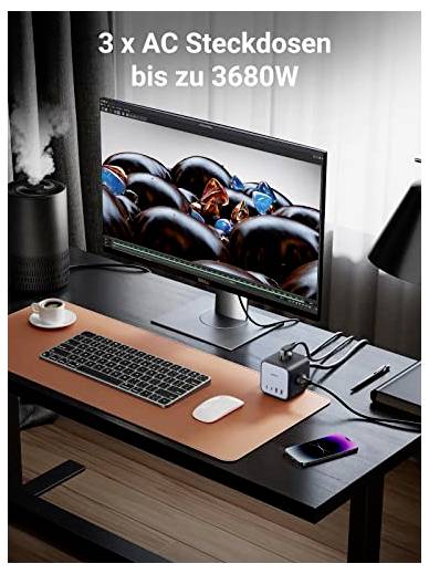 UGREEN DigiNest Cube USB-s töltőkészülék 65 W Védőérintkezős dugalj, 2x USB-A, 2x USB-C® Power Deliv 7. kép