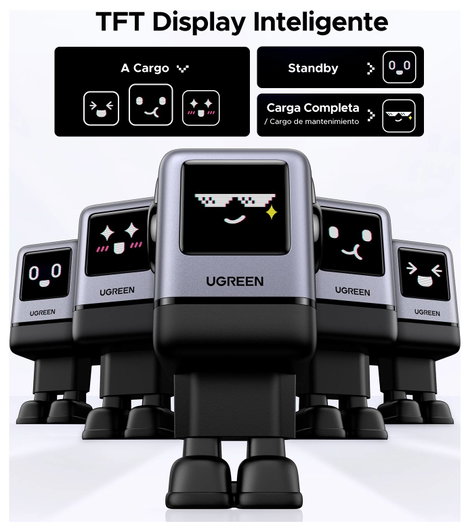 UGREEN Uno X688 Töltőadapter 100 W 3x USB-C®, 1x USB-A PPS, Power Delivery, Fast Charge Szürke GaN 3. kép