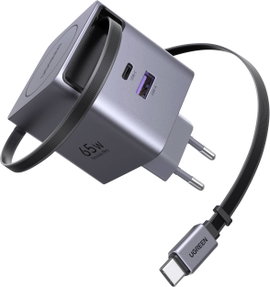 UGREEN X615 65W GaN Charger 1A1C Töltőadapter 65 W USB-C® dugó, USB-C® alj, USB-A alj QC 2,0, QC 3.0