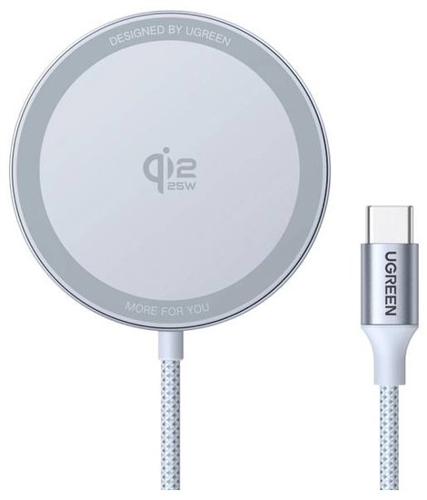 UGREEN MagFlow Vezeték nélküli töltő 25 W Standard indukciós töltés Magsafe Szürke