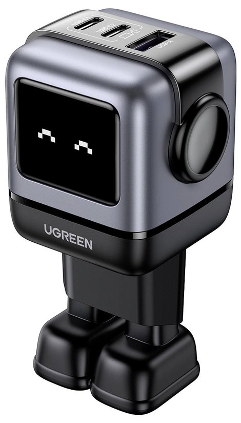 UGREEN UGREEN Uno CD361 65W Charger black 2C1A Töltőadapter 65 W Szürke 3. kép