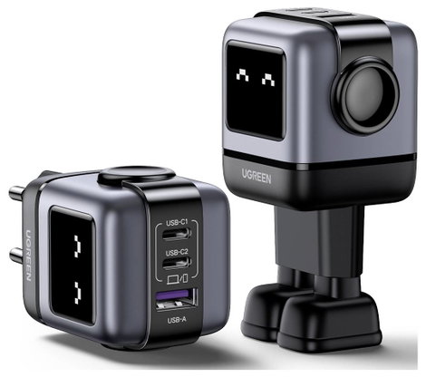 UGREEN UGREEN Uno CD361 65W Charger black 2C1A Töltőadapter 65 W Szürke 7. kép