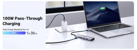 UGREEN USB-C® dokkoló állomás CM511 6-in-1 USB-C Hub Beépített kártyaolvasóval 13. kép