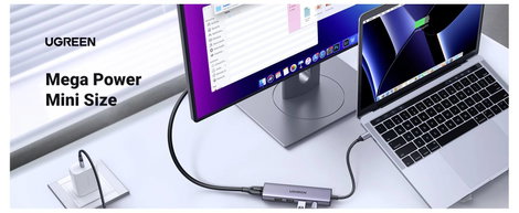 UGREEN USB-C® dokkoló állomás CM511 6-in-1 USB-C Hub Beépített kártyaolvasóval 5. kép