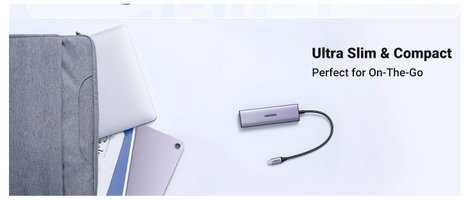 UGREEN USB-C® dokkoló állomás CM511 6-in-1 USB-C Hub Beépített kártyaolvasóval 7. kép